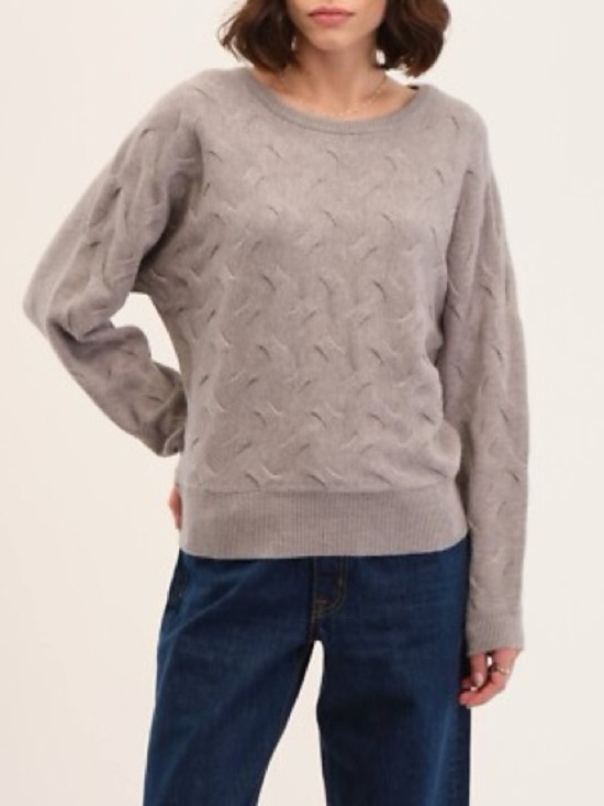 Philosophy Sweaters - NWOT PHILOSOPHY Women’s Light Gray Sweater, Long sleeve, Textured w/Waistband